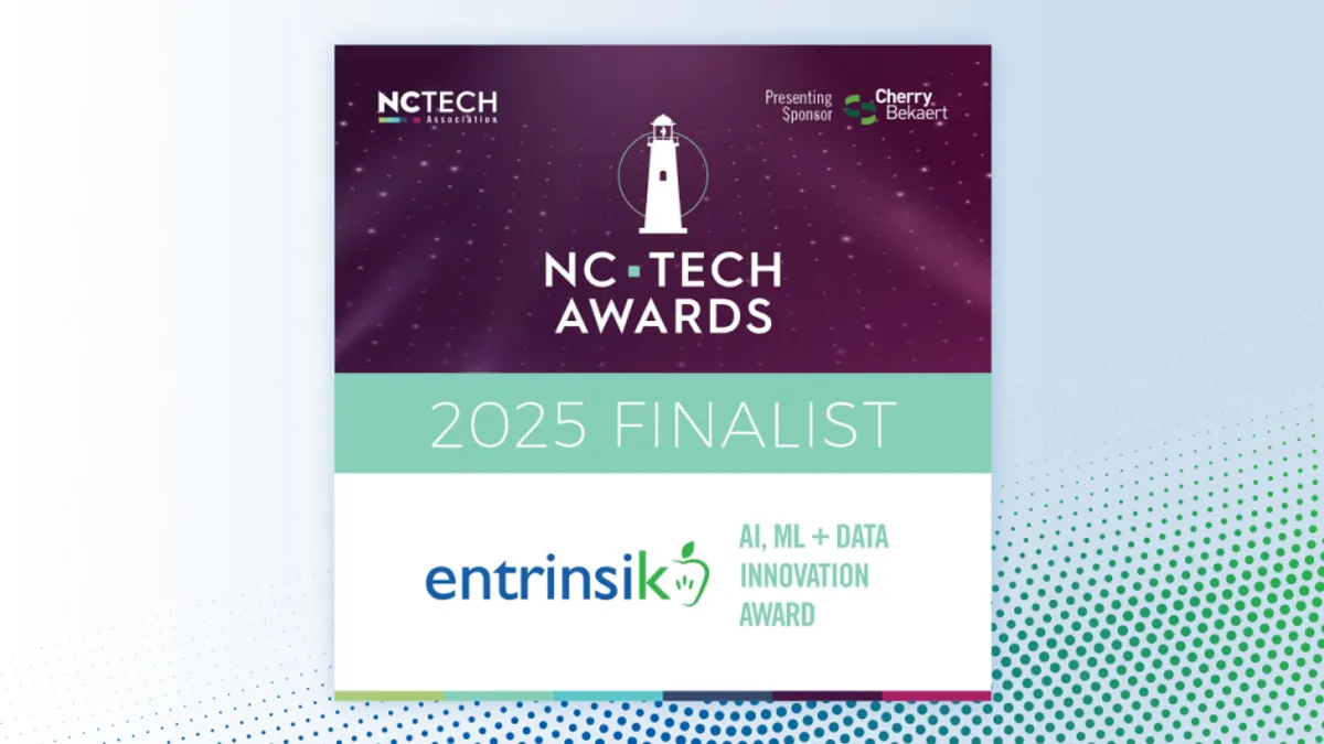 Entrinsik Named Finalist for NC Tech Awards 2025 in AI, ML + Data Innovation Category