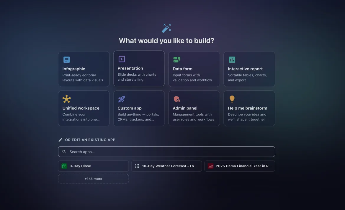 Informer GO — What would you like to build?