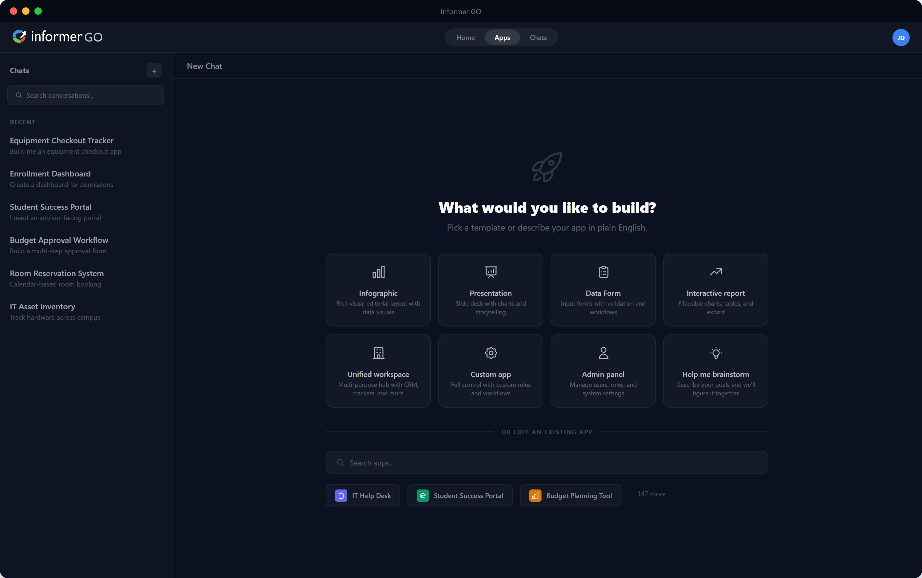 Informer GO app builder